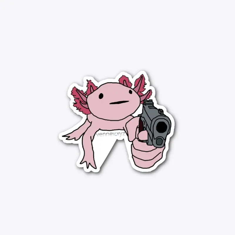 Axolotl with a gun